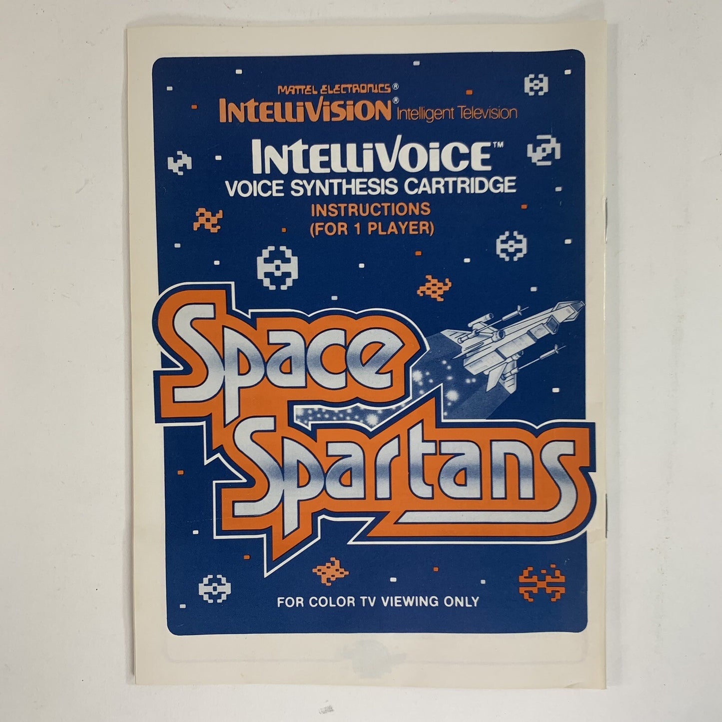 Space Spartans (Intellivision, 1982) Game Box Manual Overlays Complete