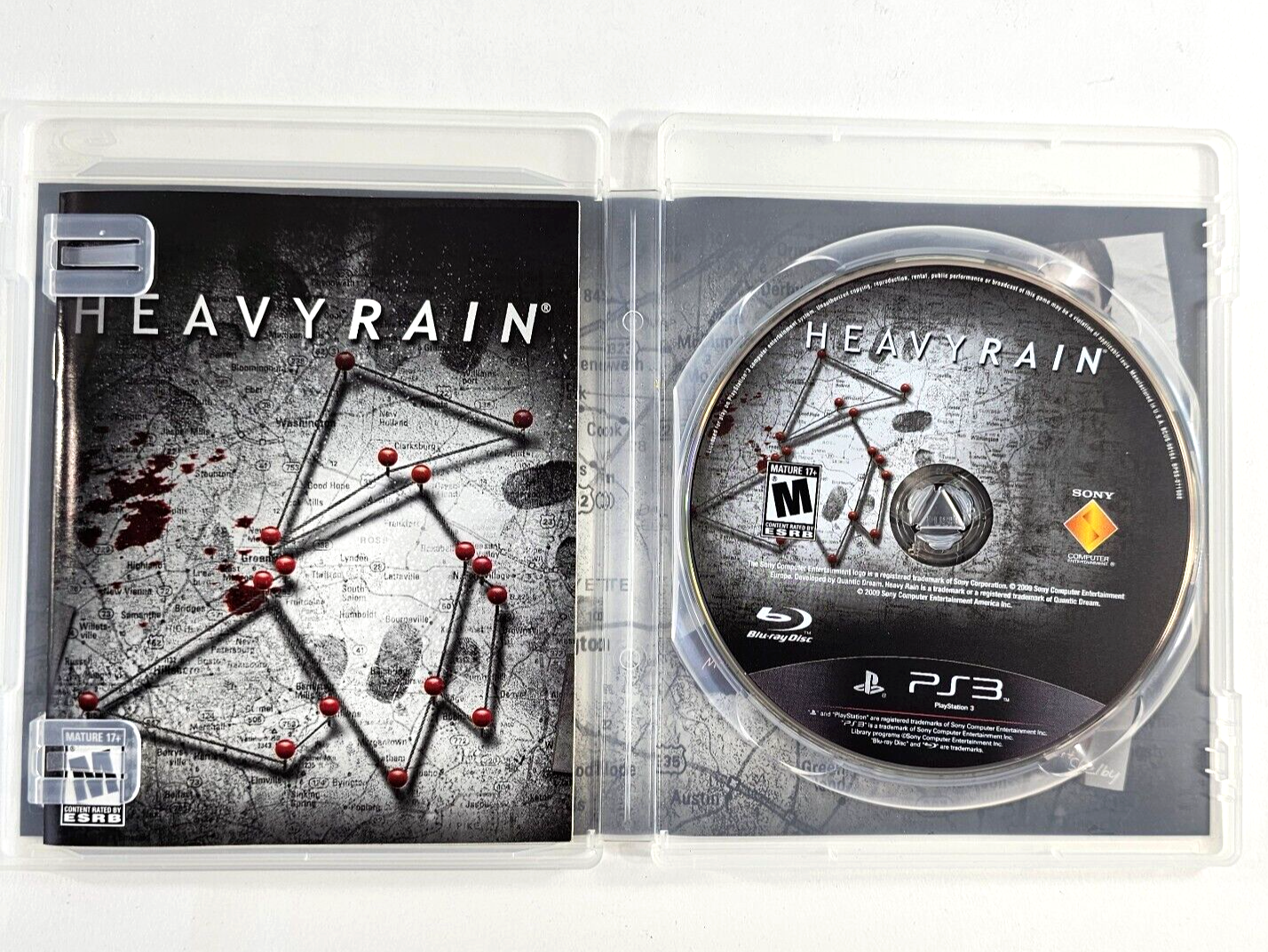 Heavy Rain (Sony PlayStation 3, 2010) Game Case Manual - Tested and Working