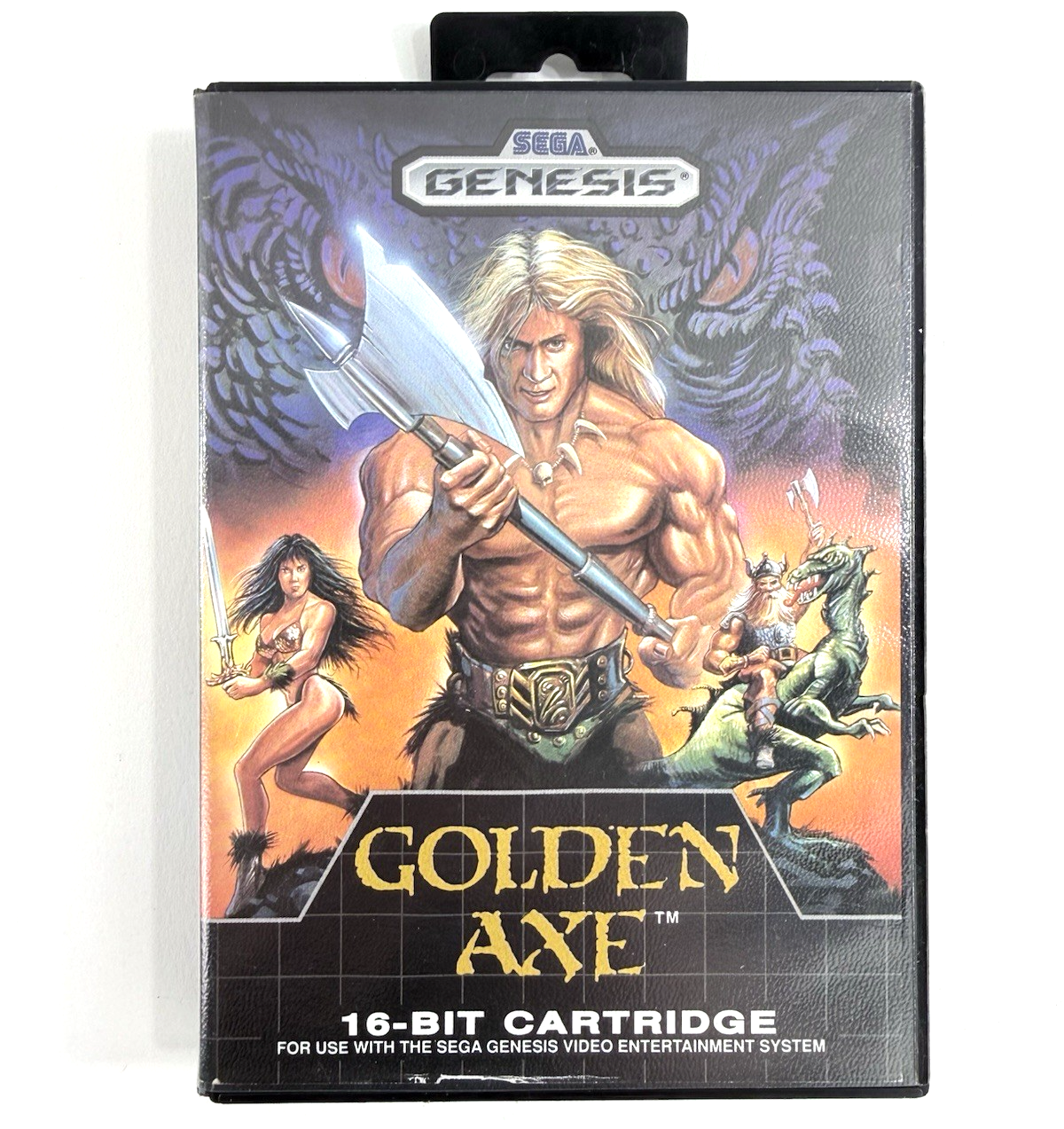 Golden Axe (Sega Genesis, 1989) Original Case And Manual - No Game