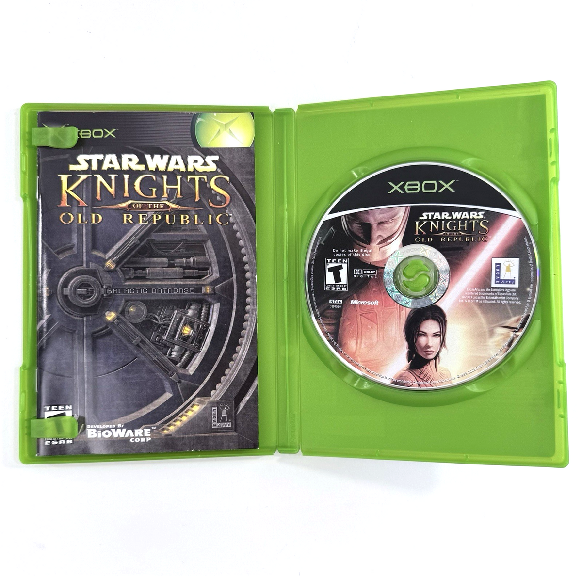 Star Wars Knights of the Old Republic (Xbox, 2003) Game Case Manual Registration