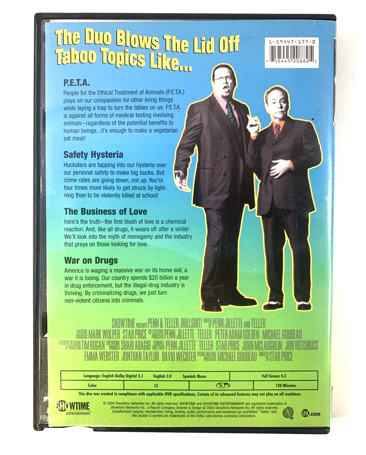 Penn  Teller: B.S. - The Complete Second Season, Vol. 1 And 2 (DVD bundle)