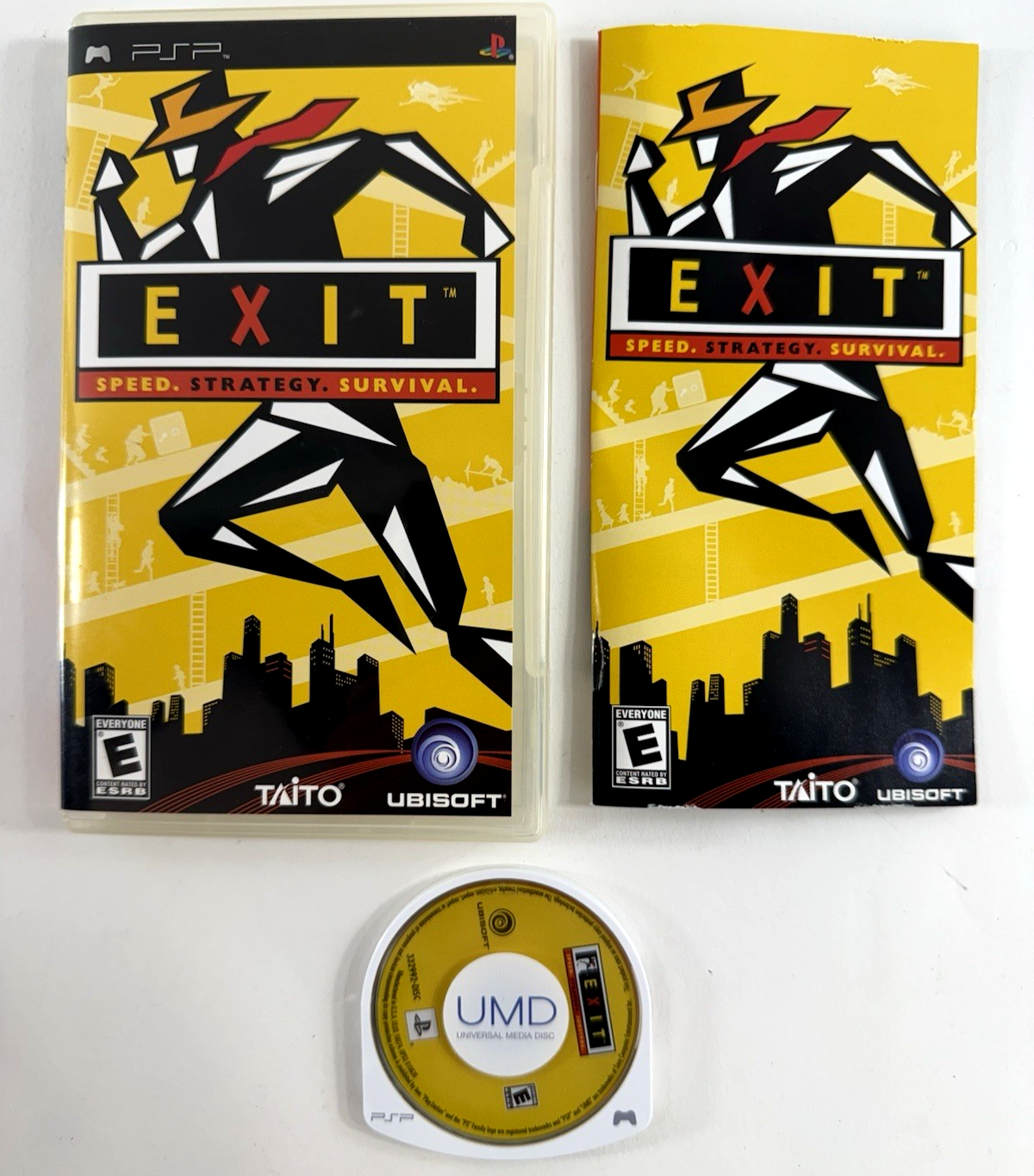 Exit (Sony PSP, 2006) Game Case Manual - Tested and Working