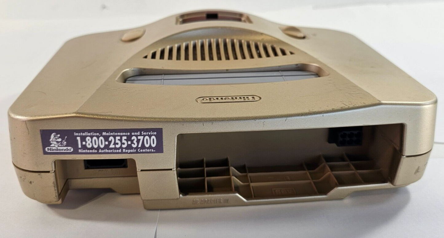 Nintendo 64 Toys 'R Us Exclusive Gold Console NUS-001 - Tested and Working