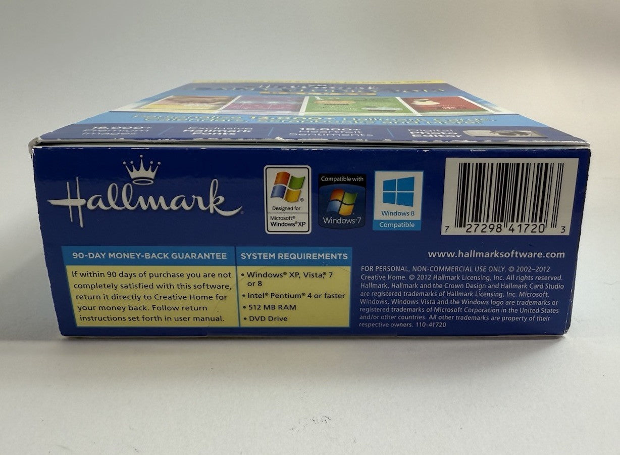 Hallmark Card Studio 2013 Deluxe (Windows, DVD-ROM) Discs, Box, Manual, Inserts