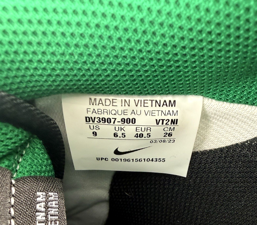 Nike Air Force 1 Low By You Custom DV3907-900 Green/Black US Women's 9 Shoes