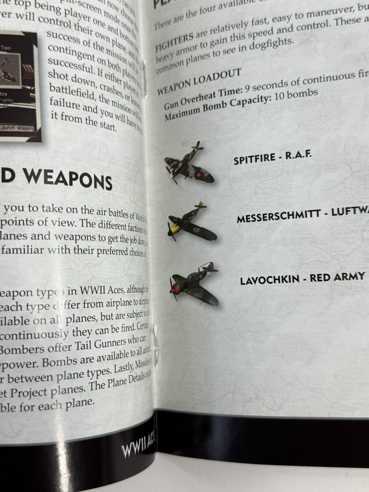 WWII Aces (Nintendo Wii, 2008) Game Case Manual - Tested and Working