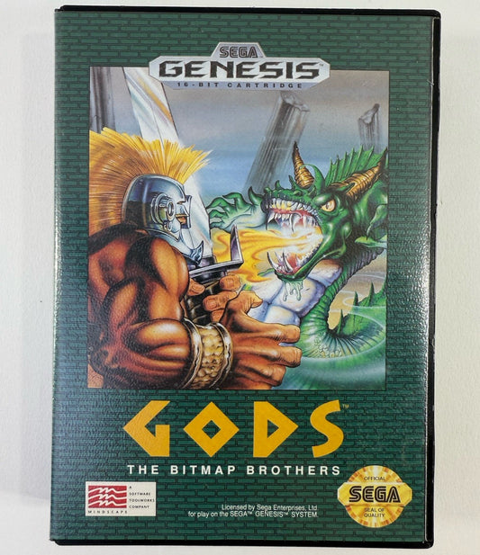 Gods (Sega Genesis, 1992) Replacement Game Case and Cover Art Only - No Game