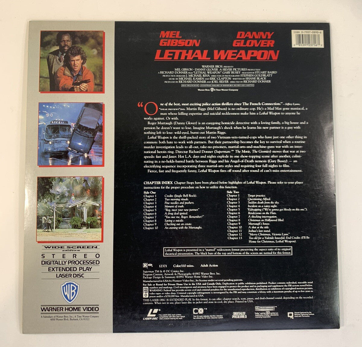 Lethal Weapon (Laserdisc Film Bundle) Lethal Weapon 2/3 - Tested