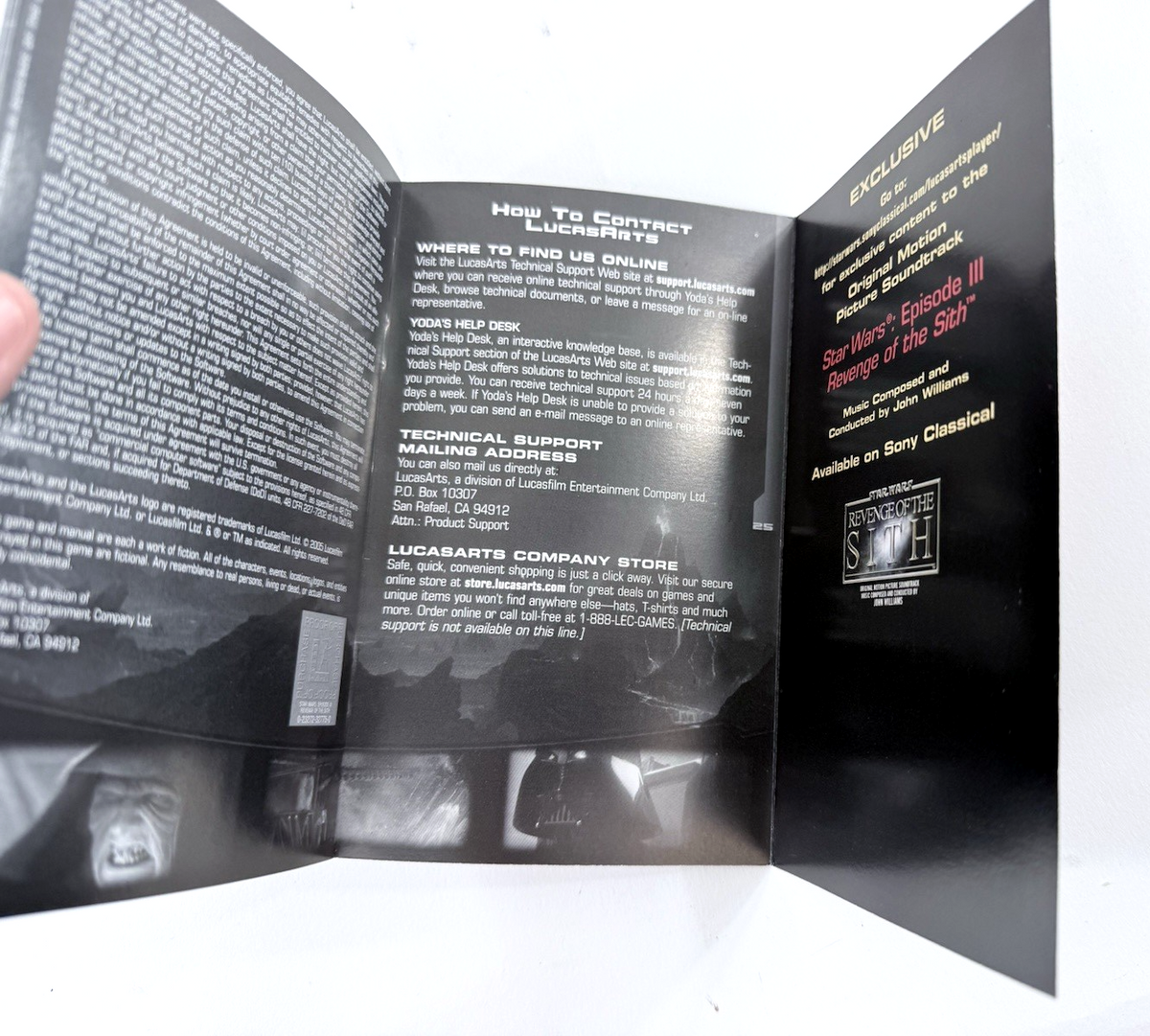 Star Wars Episode III: Revenge of the Sith (Xbox, 2005) Game Case Manual Inserts