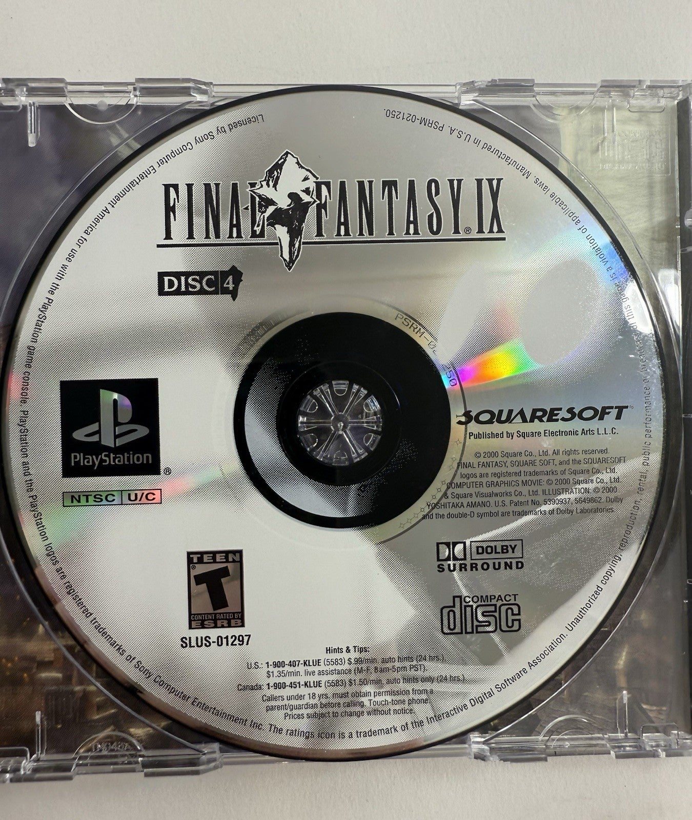 Final Fantasy IX (Sony PlayStation, 2000) Discs Case Manual Insert - Tested