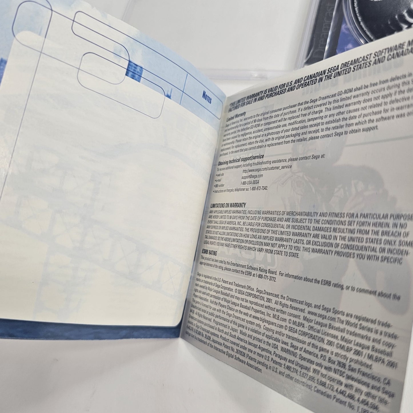 World Series Baseball 2K2 (Sega Dreamcast, 2001) Game Case Manual - Tested