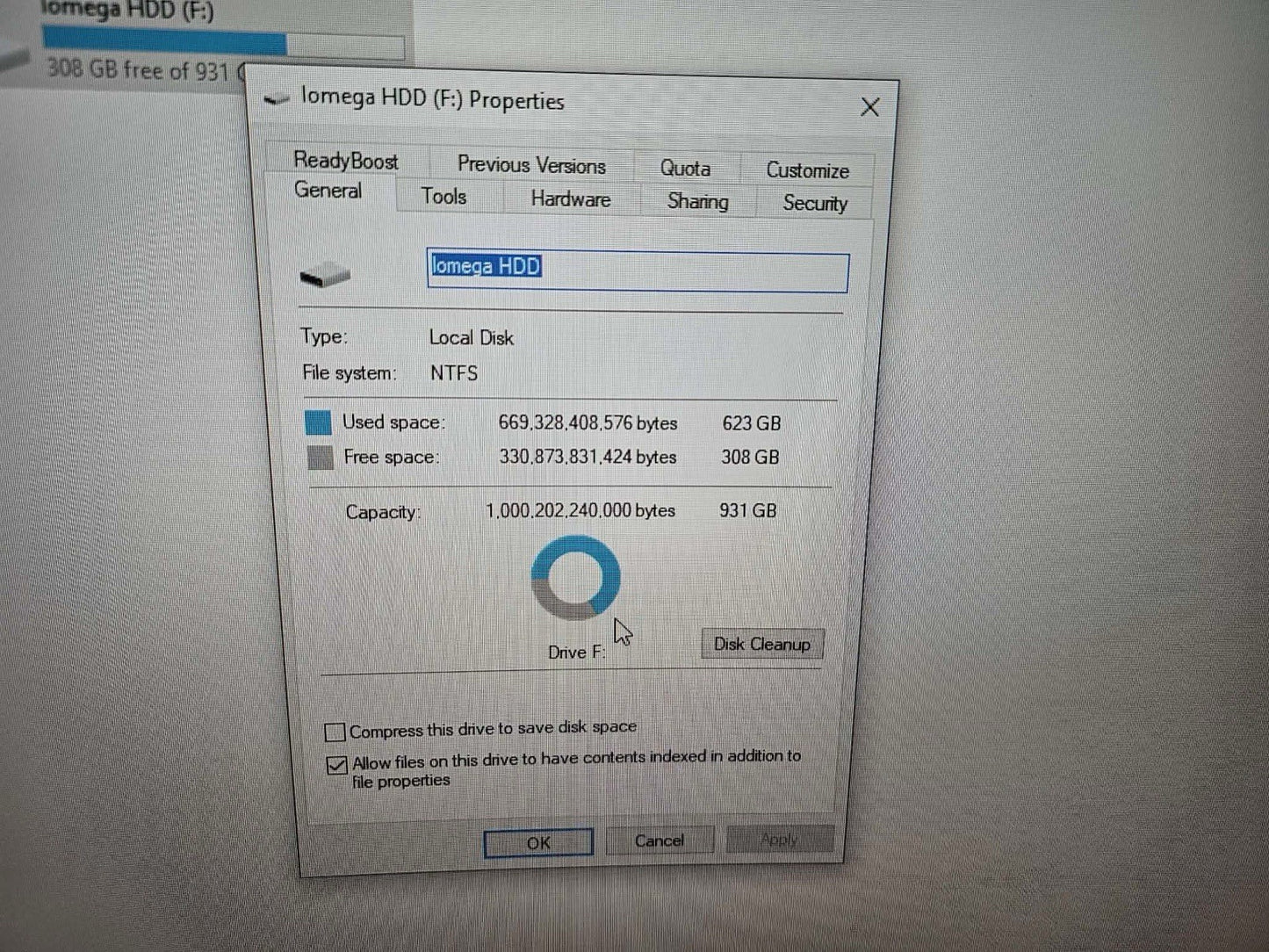 Iomega eGo 31868900 1TB USB 2.0 External Hard Drive with Power Supply - Tested