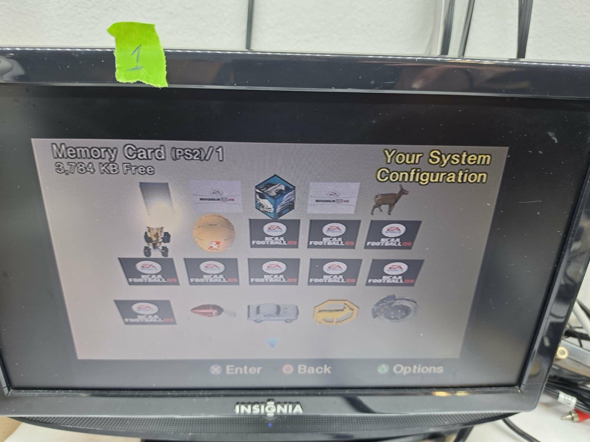 PlayStation 2 SCPH-10020 Original Black Memory Card - Tested and Working