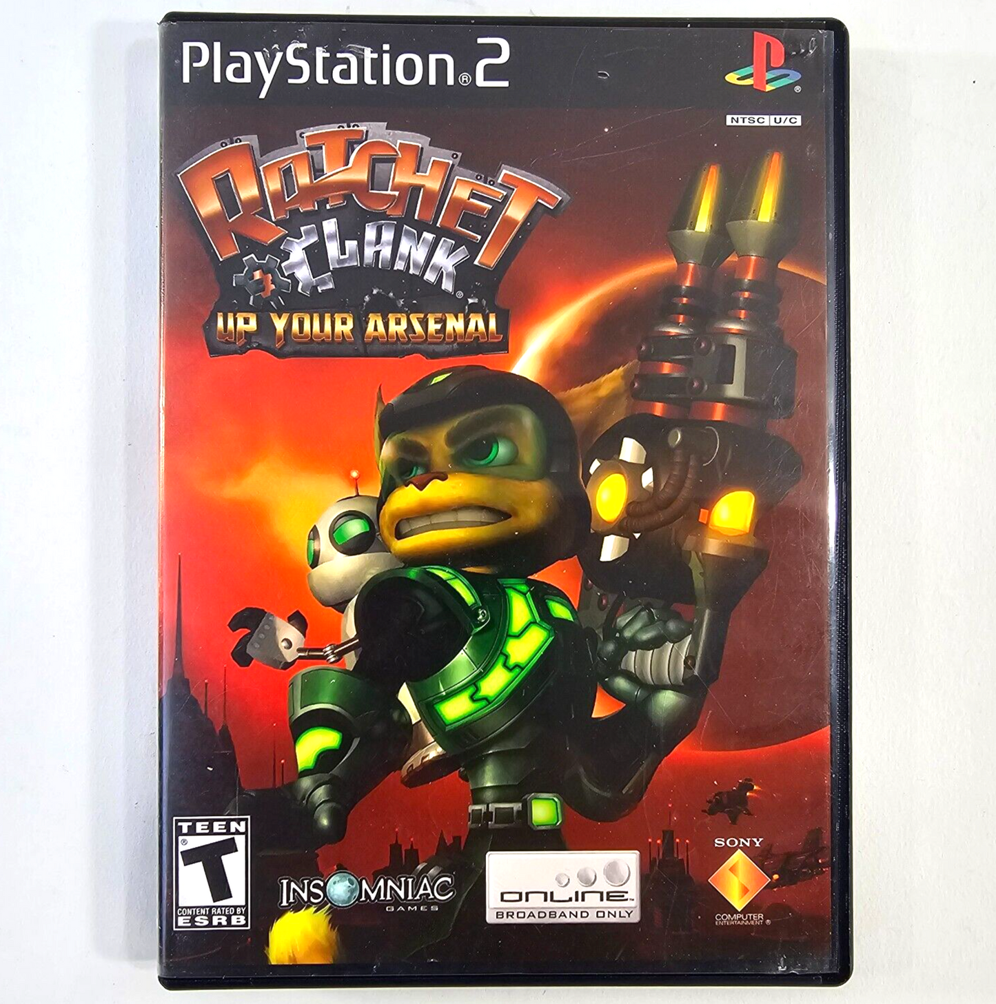 Ratchet & Clank: Up your Arsenal (PlayStation 2, 2004) Game Case Manual Insert