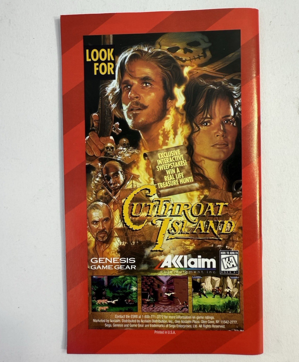 Revolution X f. Aerosmith (Genesis, 1995) Game Case Manual Poster Registration