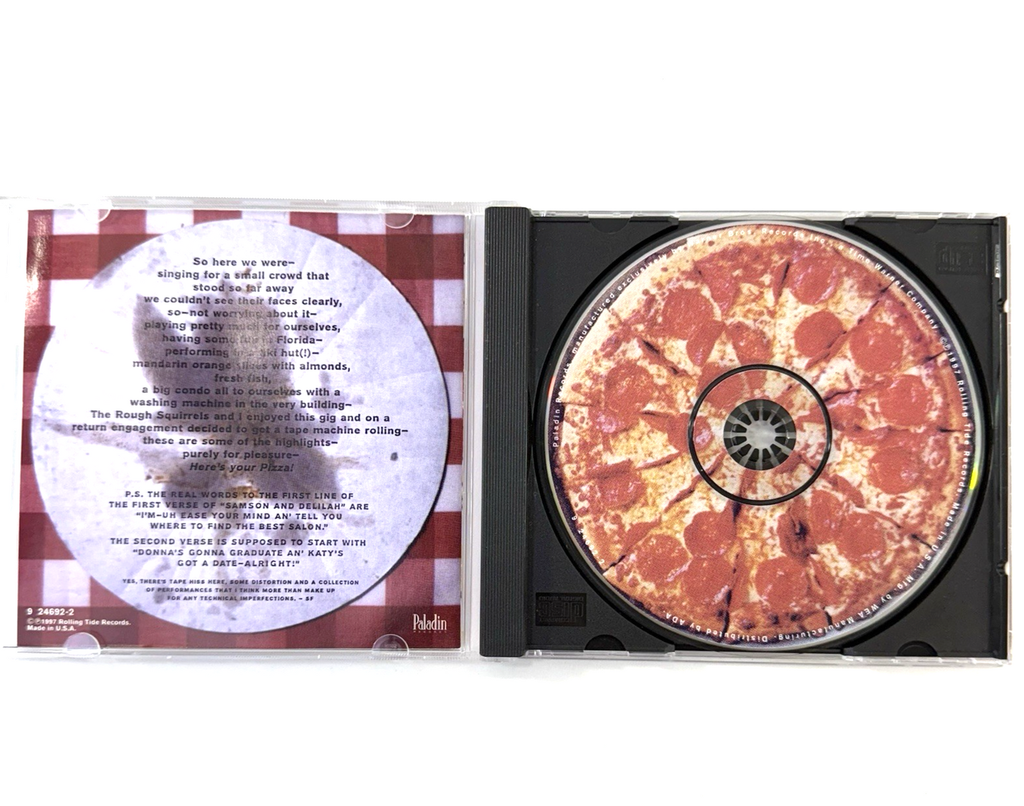 Here’s Your Pizza: Steve Forbert And The Rough Squirrels (CD Promo, 1997)