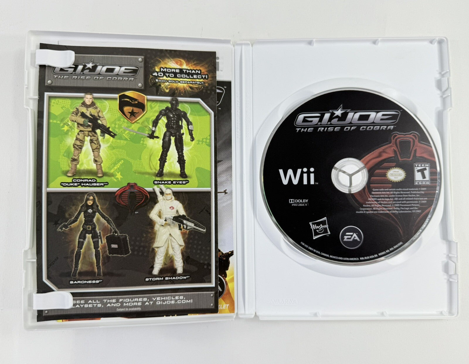 G.I. Joe: The Rise of Cobra (Nintendo Wii, 2009) Game Case Manual Insert -Tested