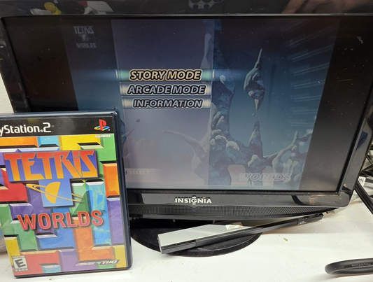 Tetris Worlds (Sony PlayStation 2, 2002) Game, Case, Manual - Tested and Working