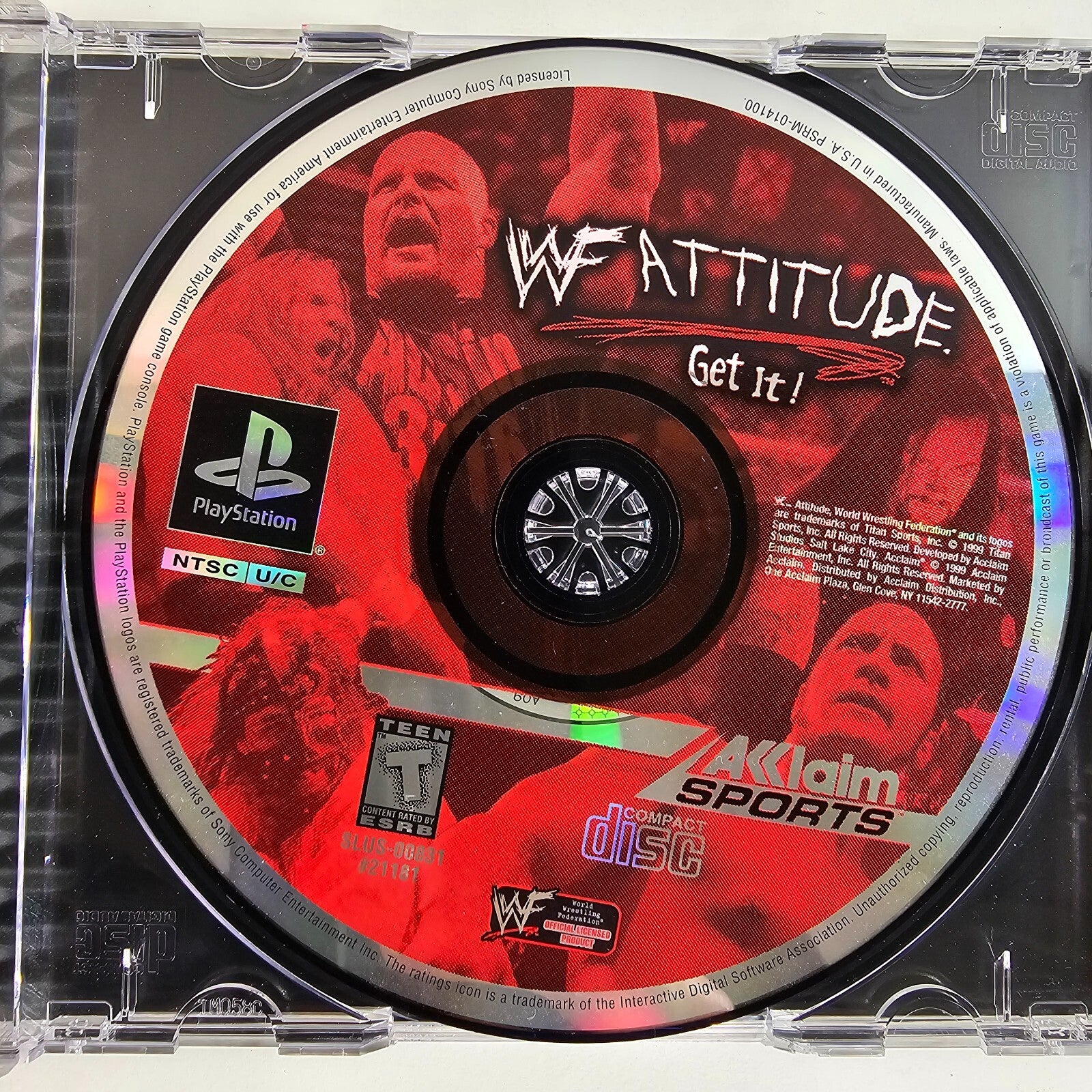 WWF Attitude (Sony PlayStation 1, 1999) Game Case Manual Registration Card