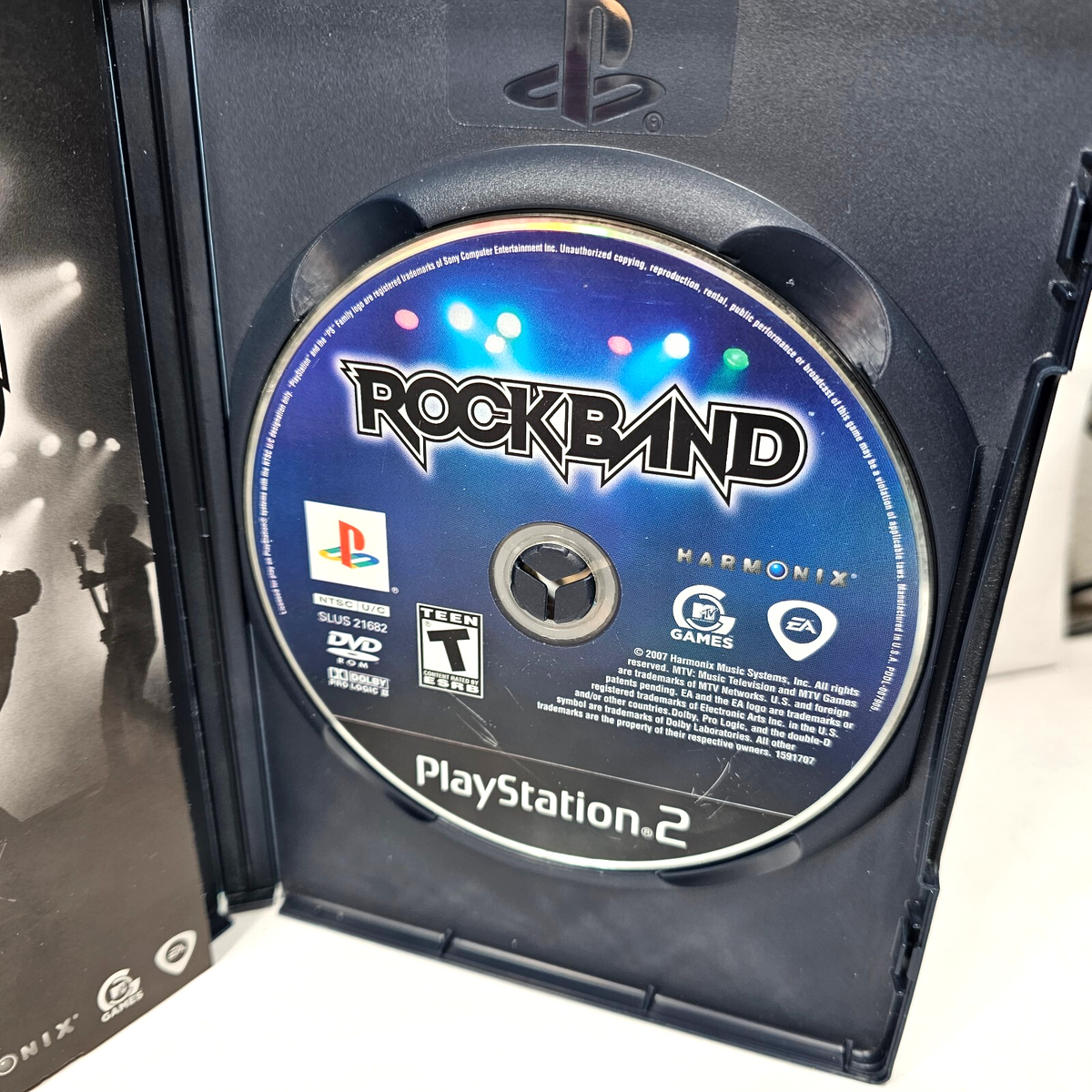 Rock Band (PlayStation 2, 2007) Game, Case, Manual - Tested and Working