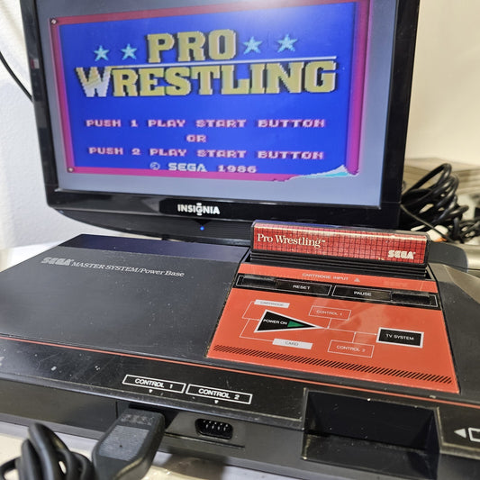 Pro Wrestling (Sega Master System, 1986) Game Cartridge - Tested and Working