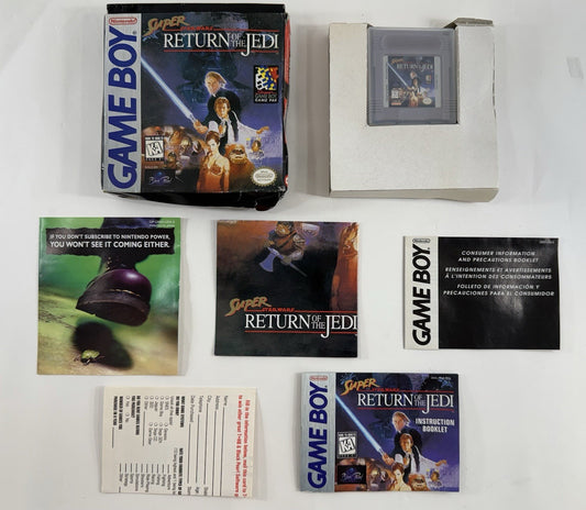 Super Star Wars: Return of the Jedi (GameBoy, 1995) Game Box Manual Inserts Reg