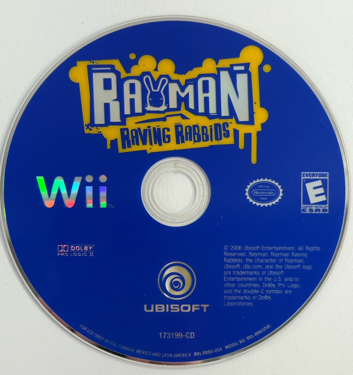 Rayman Raving Rabbids (Nintendo Wii, 2006) Game Disc - Tested And Working