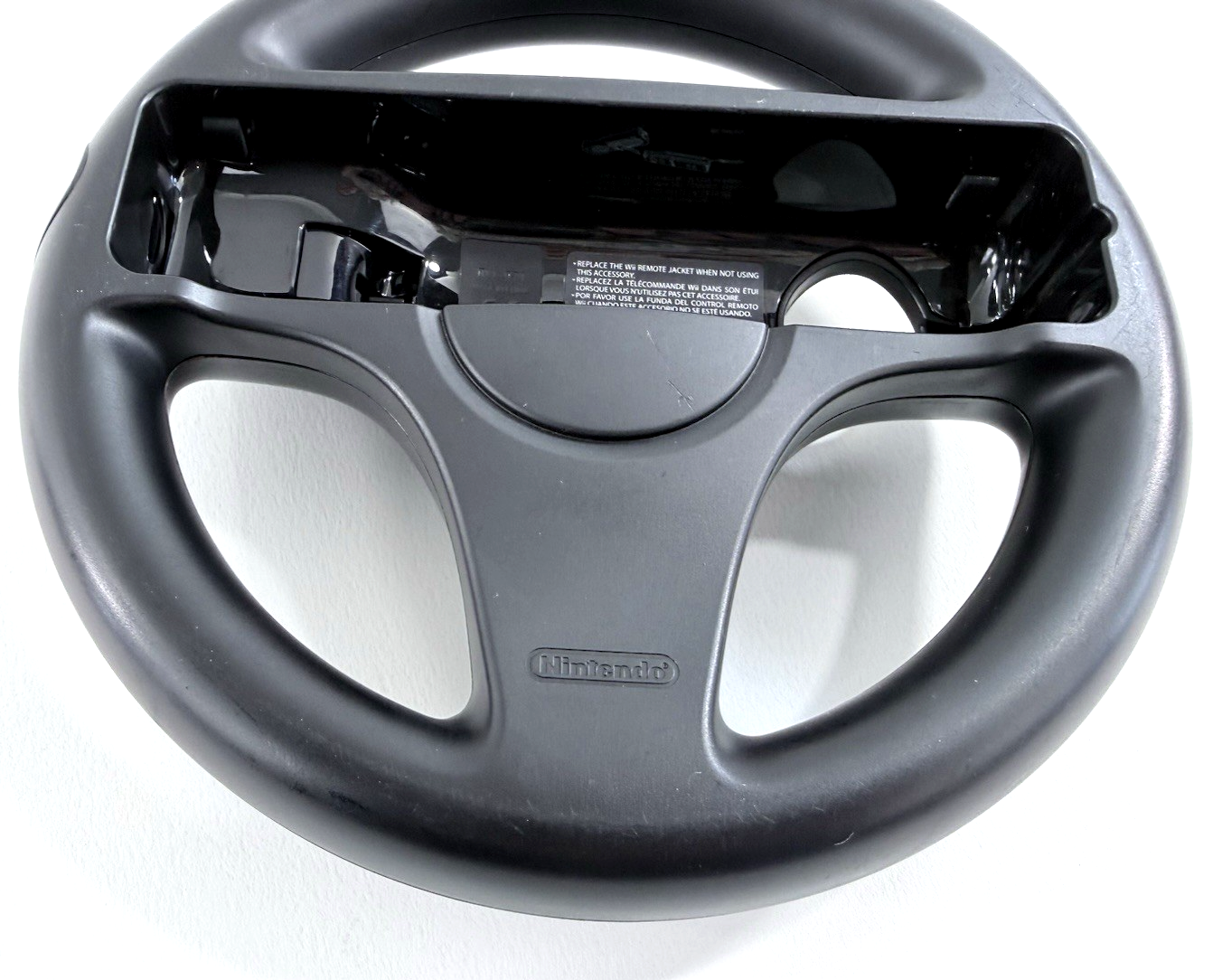 Nintendo Wii Black Steering Wheel Controller Attachment RVL-024 (Set of 2)