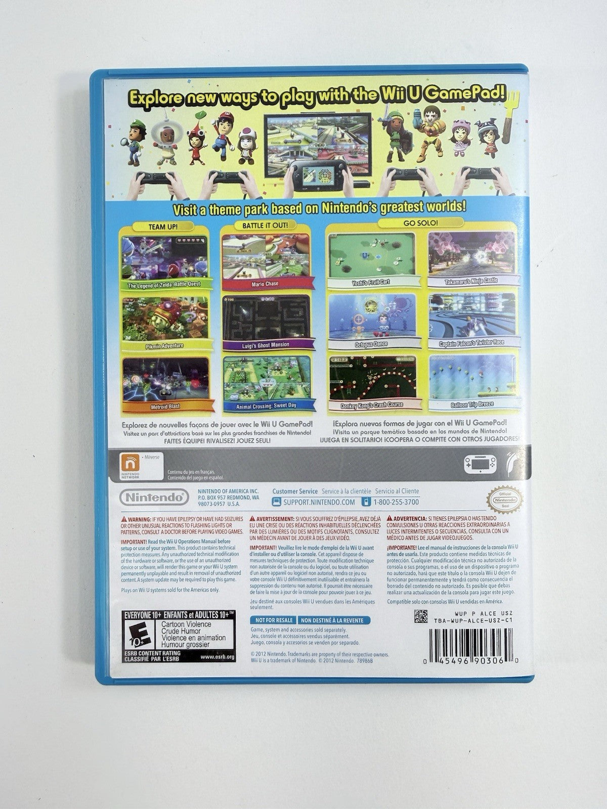 Nintendo Land (Wii U, 2012) Game Case Manual Inserts - Tested and Working
