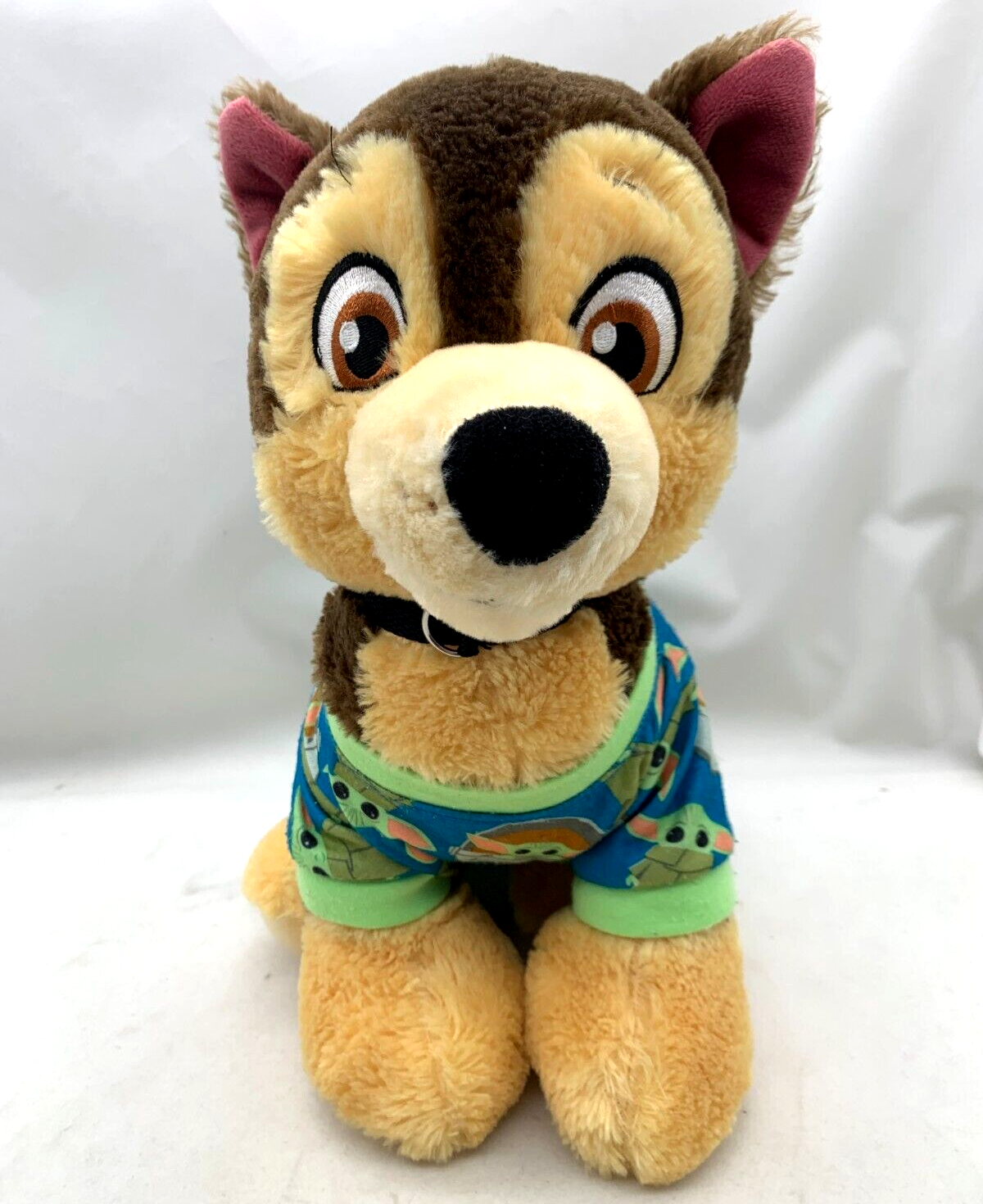 Nickelodeon 2020 Paw Patrol Chase 14" Dog Plush w/Collar & Mandalorian Pajamas