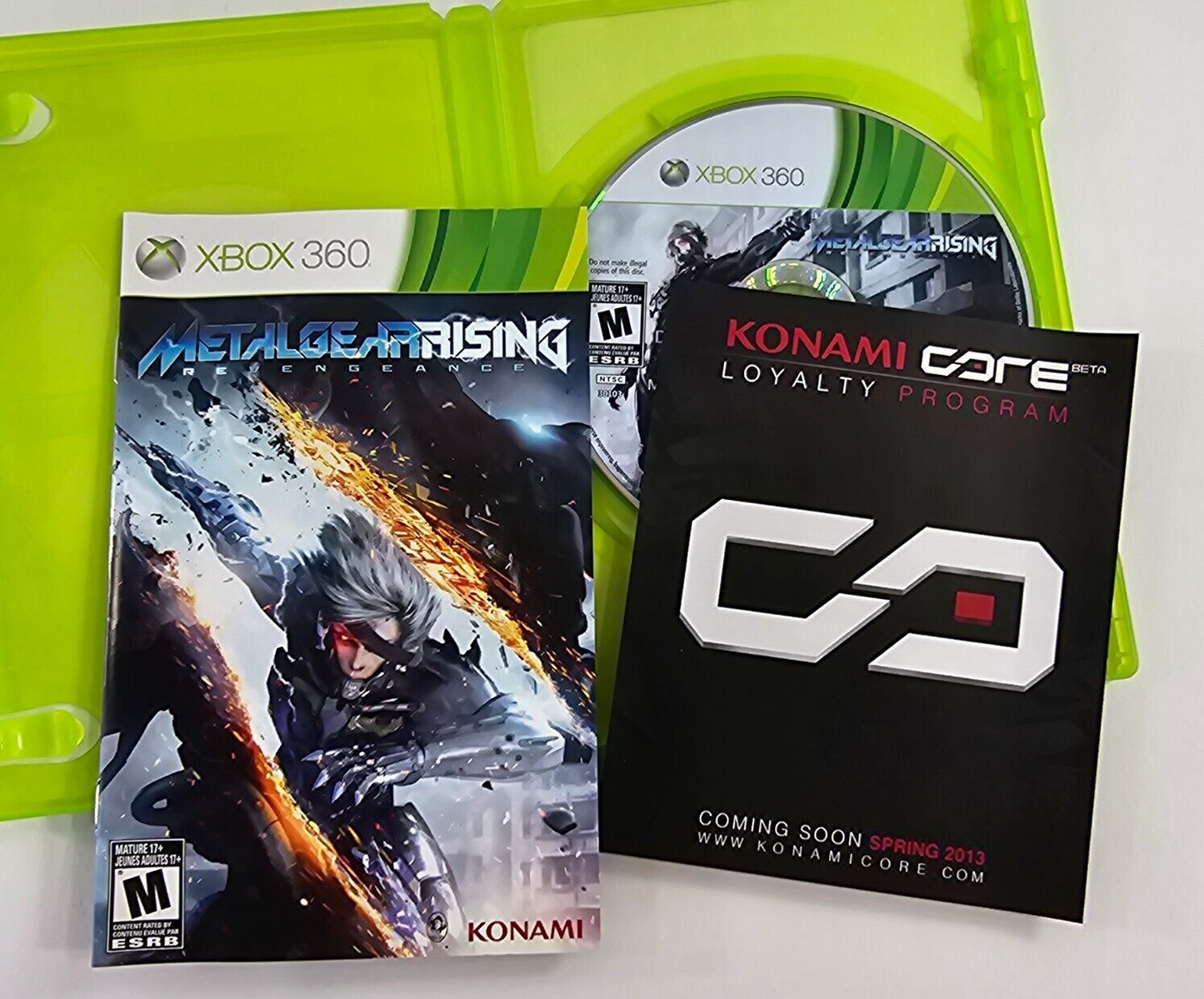 Metal Gear Rising: Revengeance (Xbox 360, 2013) Game Case Manual Insert - Tested