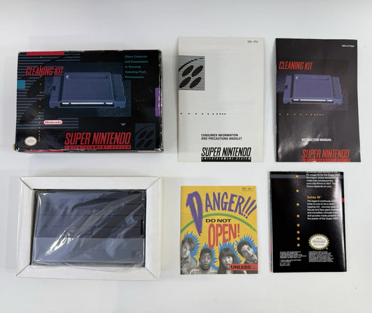 Cleaning Kit For Super Nintendo Entertainment System with Box, Manual, Inserts