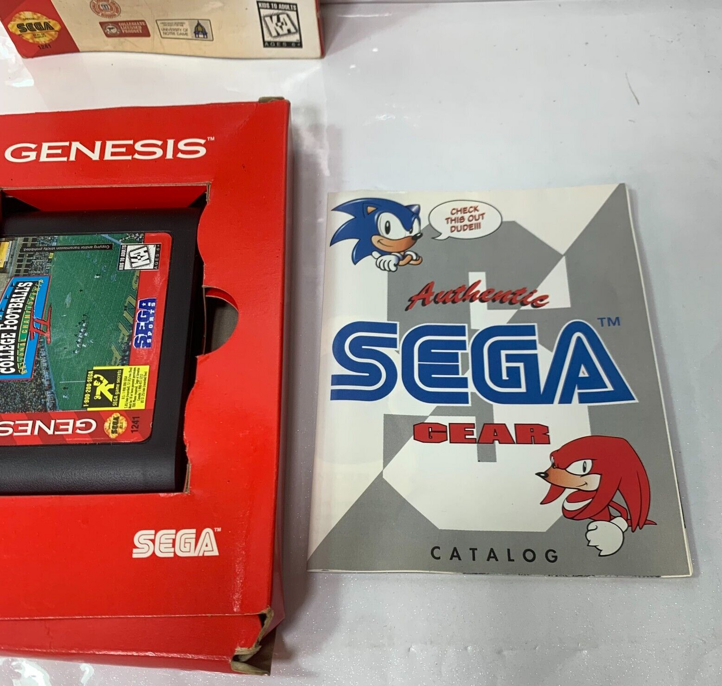 College Football National Championship 2 (Genesis, 1995) Game Box Manual Insert