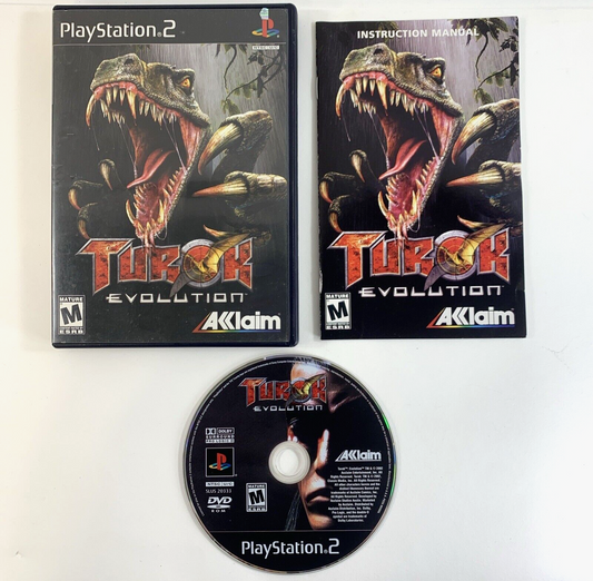 Turok: Evolution (Sony PlayStation 2, 2002) Game Case Manual Registration Card
