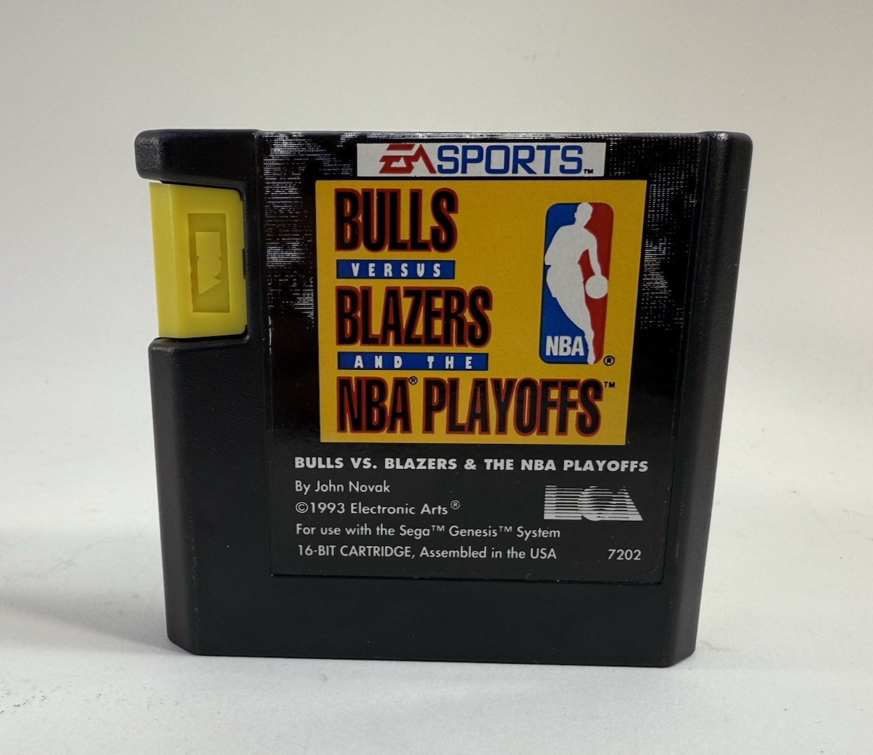 Bulls vs. Blazers and the NBA Playoffs (Sega Genesis, 1993) Game, Case, Manual