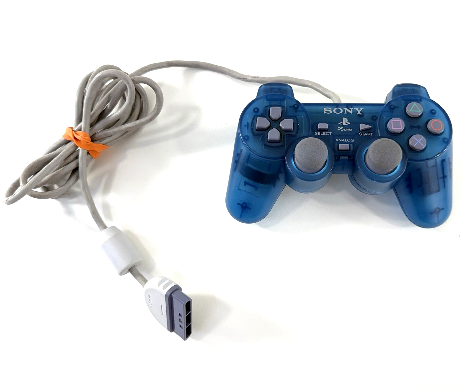 Sony PlayStation PSOne DualShock Island Blue Controller - Tested and Working