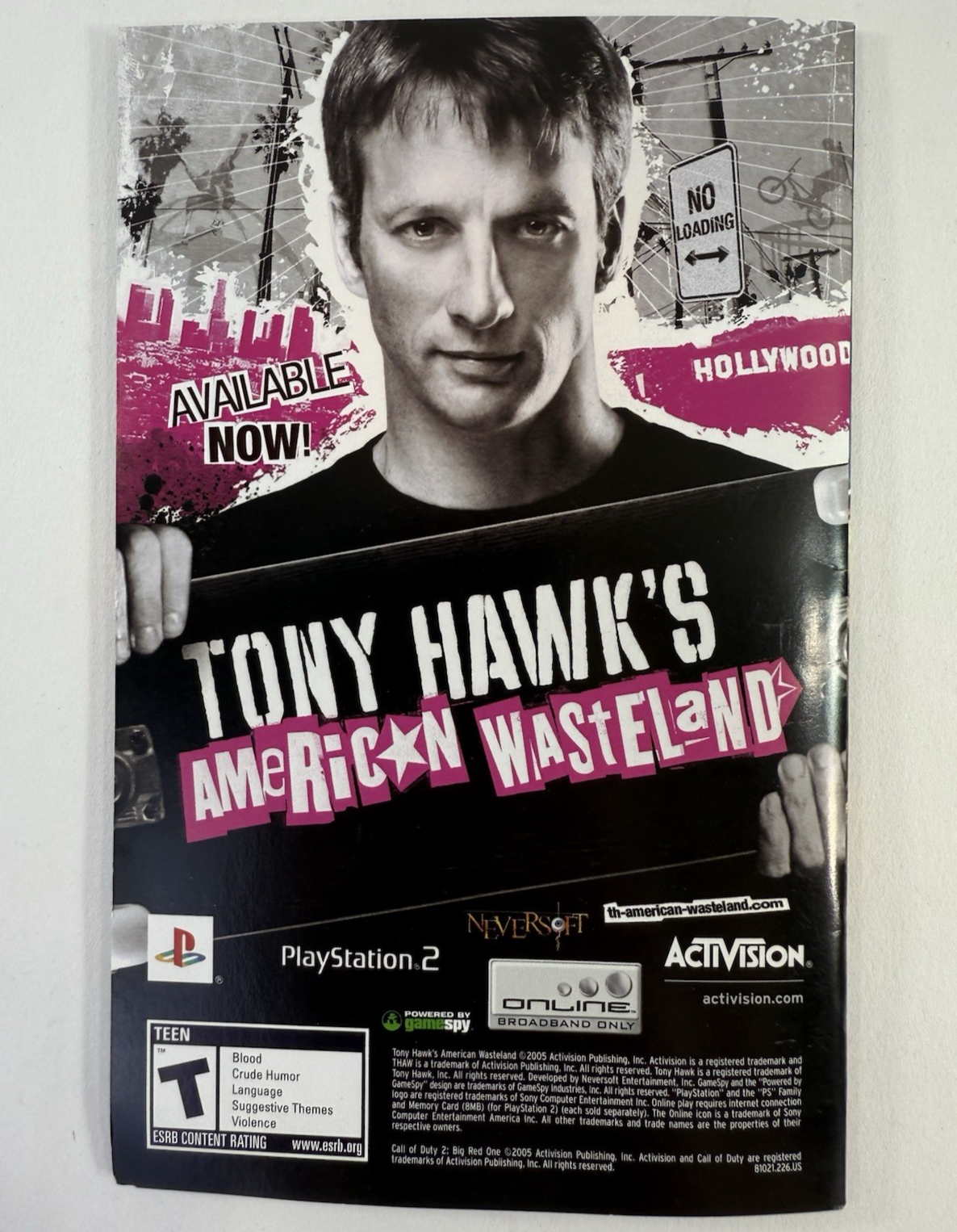 Call of Duty 2: Big Red One (Sony PlayStation 2, 2005) Game Case Manual - Tested