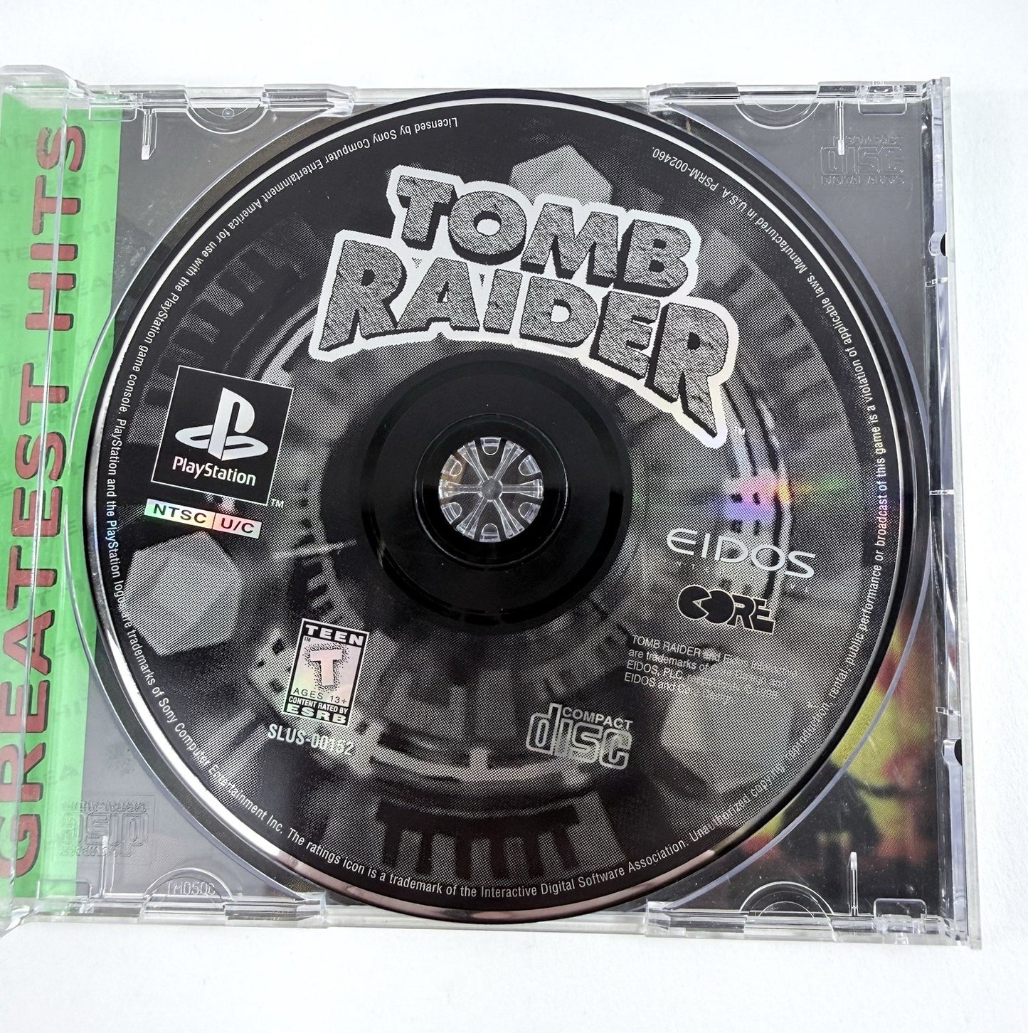 Tomb Raider (Sony PlayStation, 1996) - Game Case Manual Registration - Tested