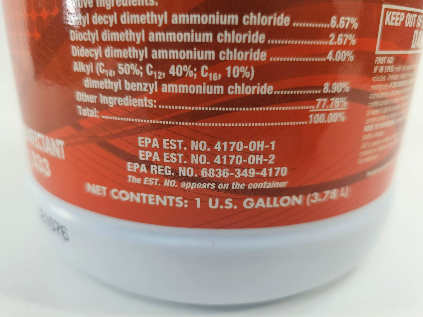 BETCO Triforce Commercial One-Step Disinfectant 333 - 1 Gal. Concentrate -New