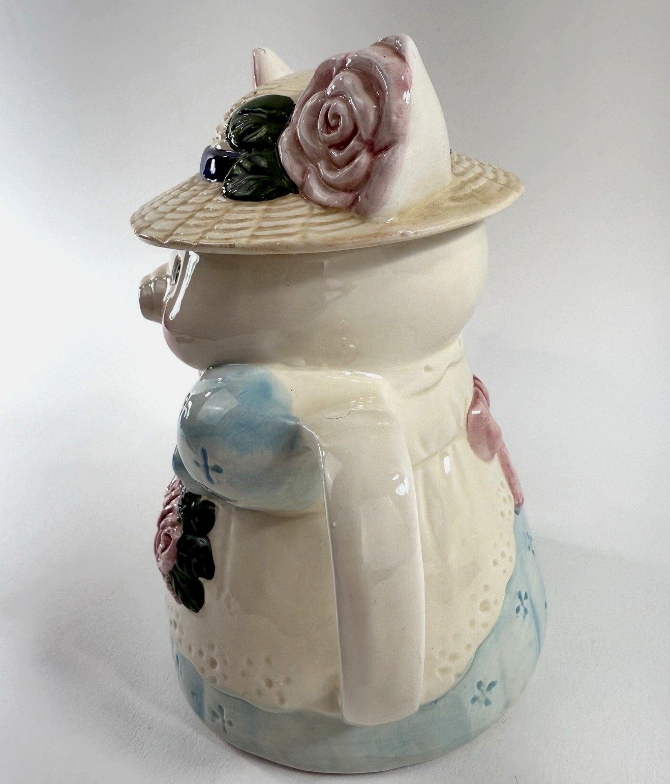 OCI Omnibus 1990s Miss Garden Pig Ceramic Decorative Teapot