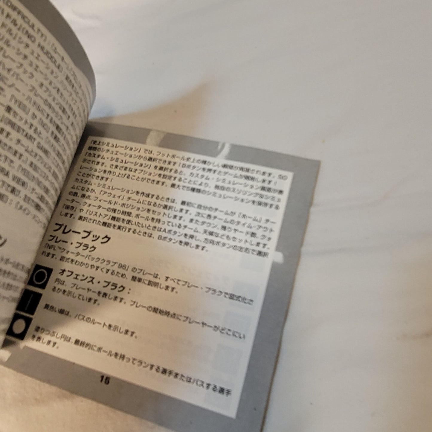 NFL Quarterback Club 96 (JP Sega Saturn, 1997) Disc and Manual - Tested