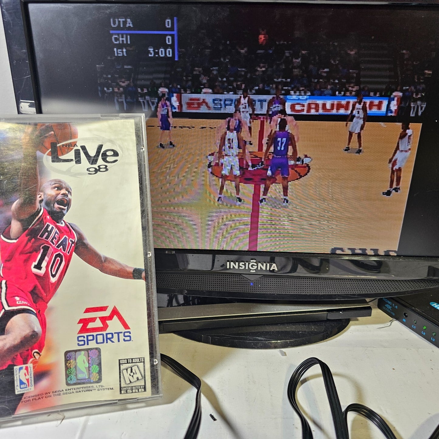 NBA Live 98 (Sega Saturn, 1997) Game Case Manual - Tested and Working