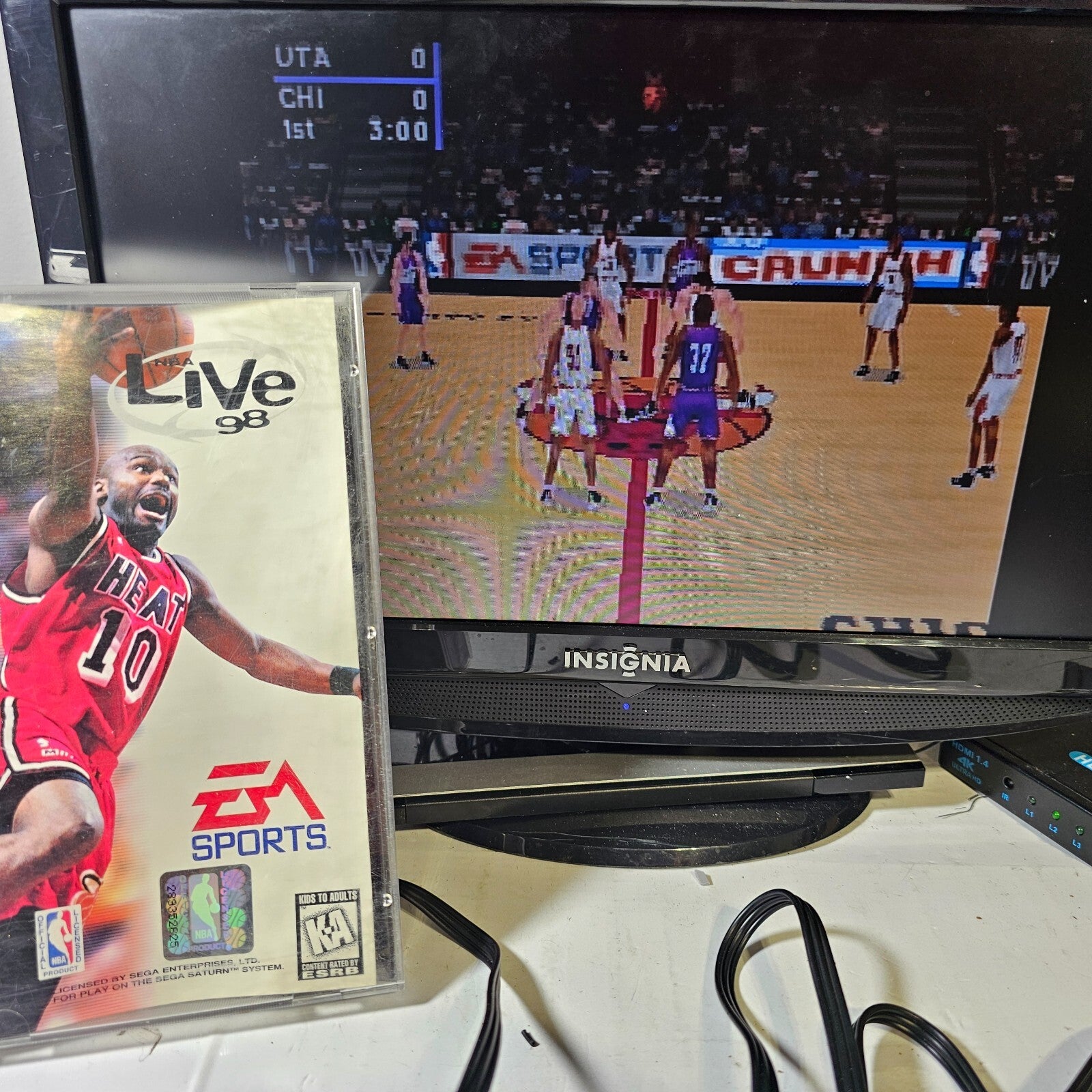 NBA Live 98 (Sega Saturn, 1997) Game Case Manual - Tested and Working
