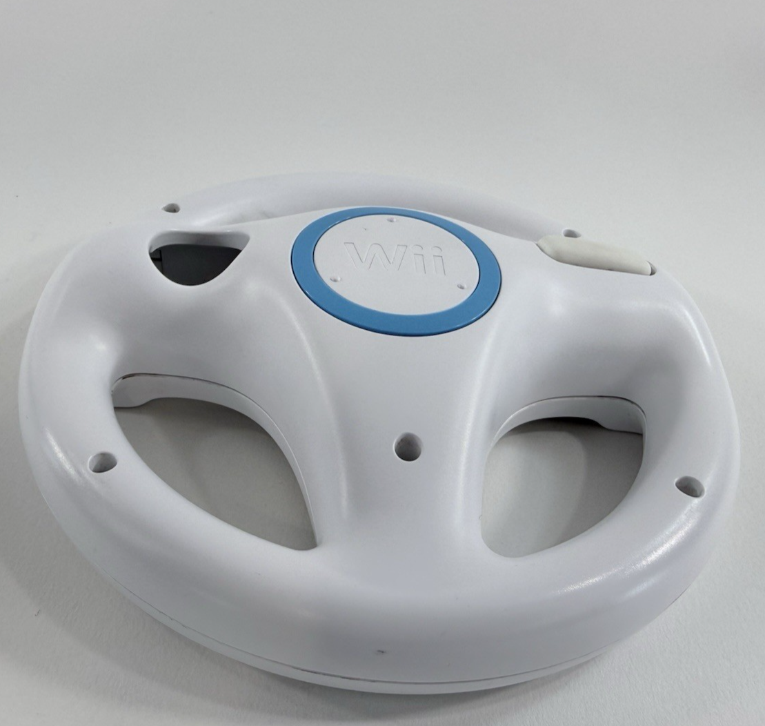 Nintendo Wii White Steering Wheel Attachment RVL-024 (Set of 2)