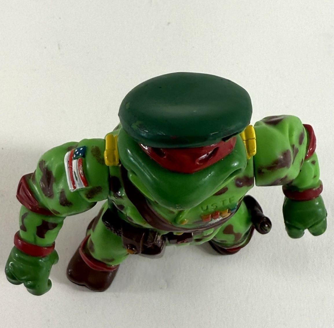 Playmates 1991  Raph The Teen Green Beret 6" Loose Action Figure - TMNT