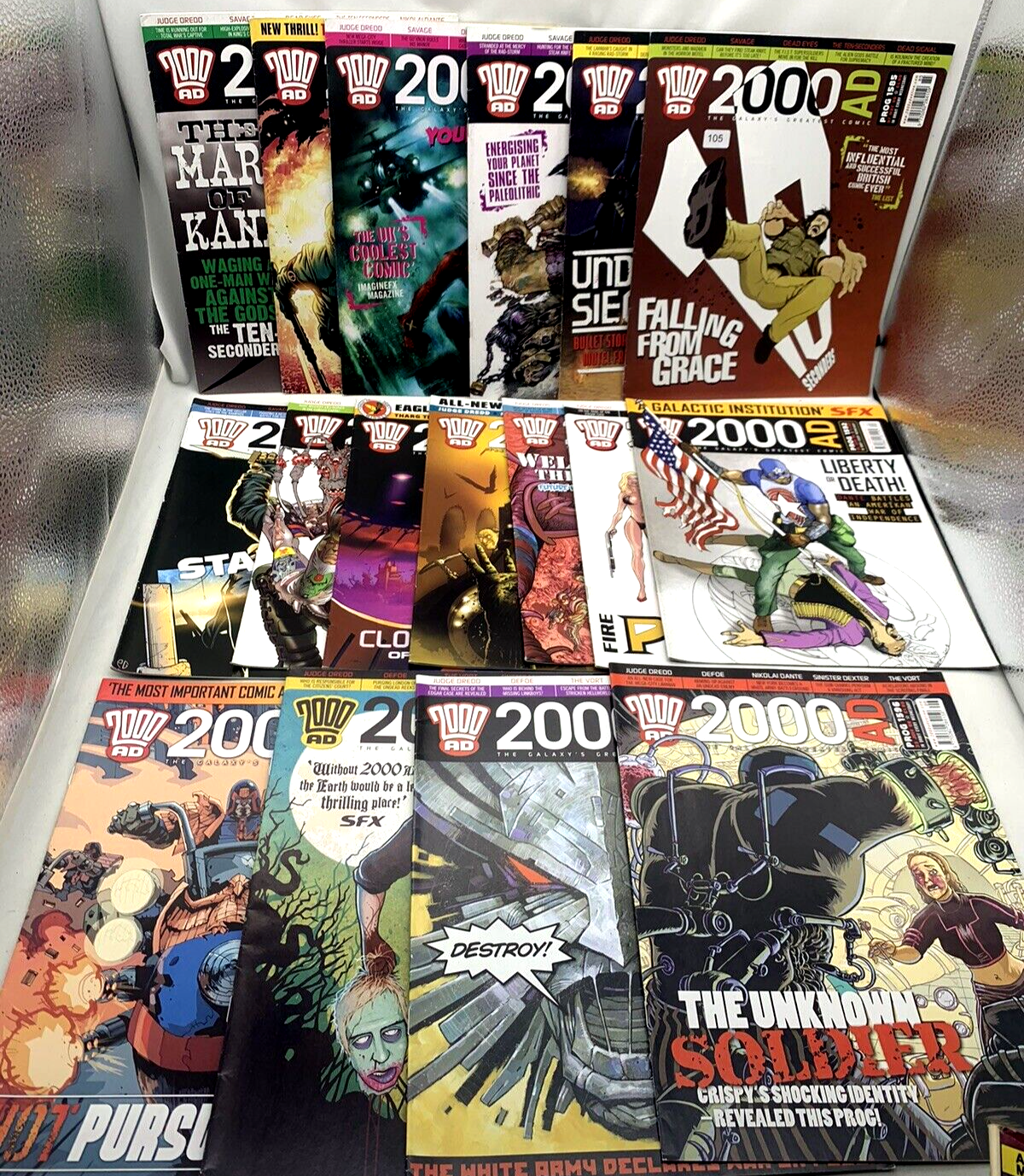 2000 AD Program Back Issues #1580- 1596 - 17 Books - Apr 08- Jul 08 Judge Dredd