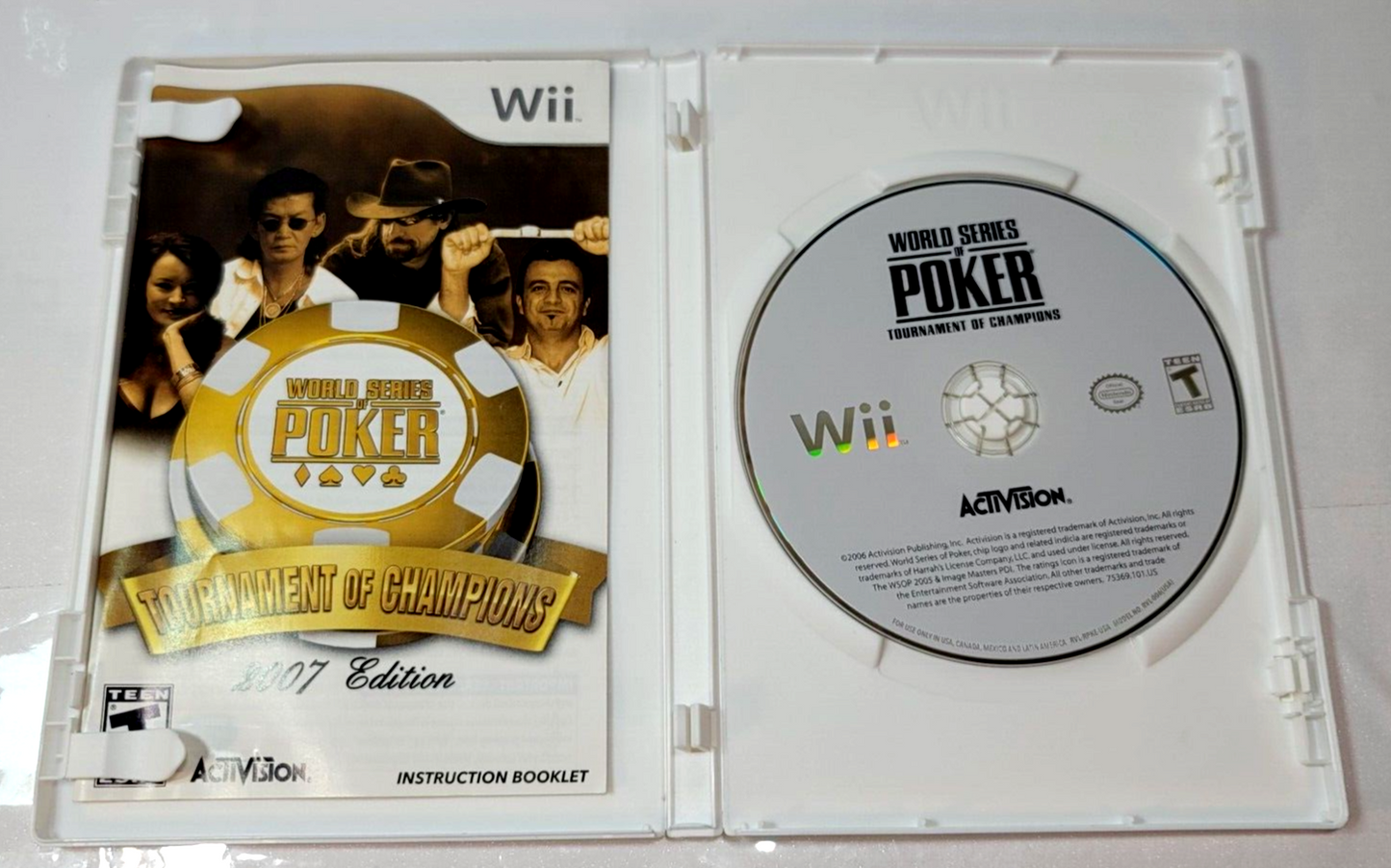 World Series of Poker: Tournament of Champions (Wii, 2006) Game Case Manual