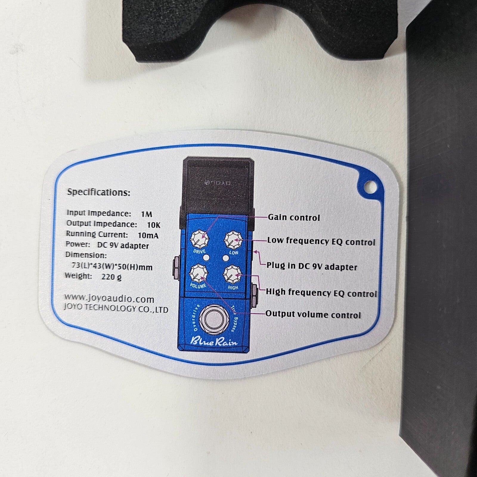 JOYO Ironman Series JF-311 Blue Rain Overdrive Effects Pedal - Open Box