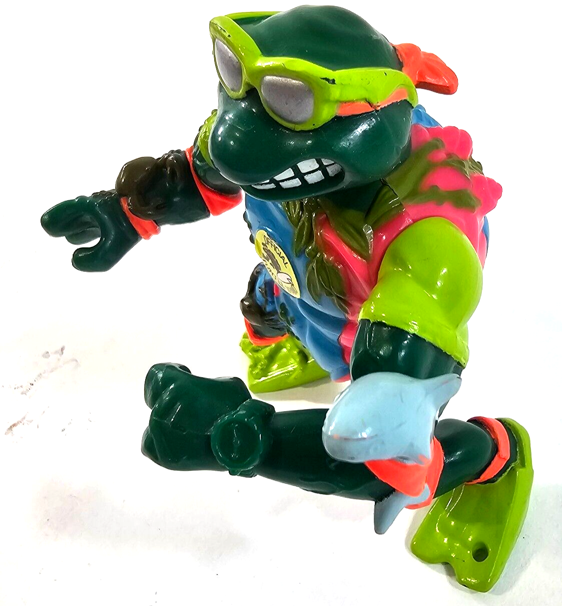 Playmates 1990 Teenage Mutant Ninja Turtles Mike the Sewer Surfer Action Figure