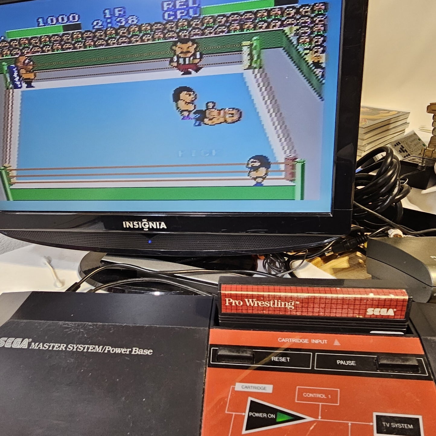 Pro Wrestling (Sega Master System, 1986) Game Cartridge - Tested and Working